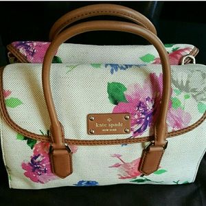 kate spade floral large double-side satchel